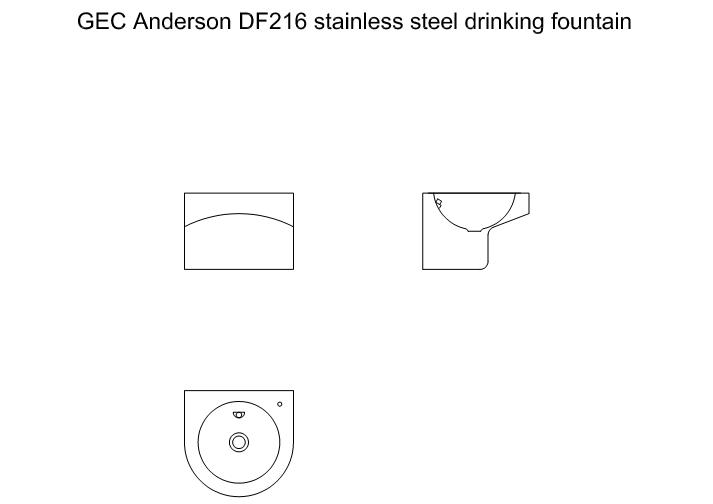cad drawing for a drinking fountain